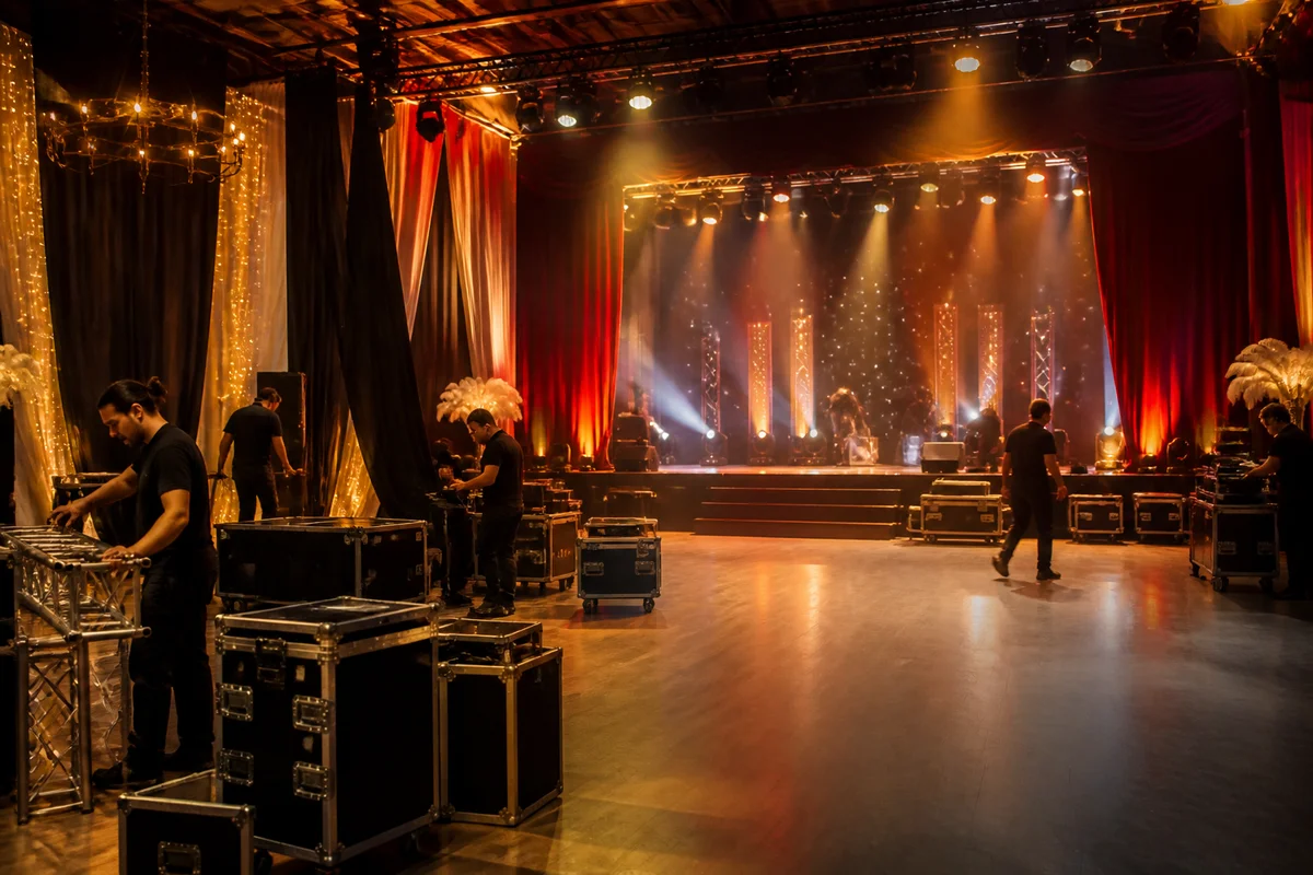 Agence de spectacle événementiel intervenant dans une salle de fête locale