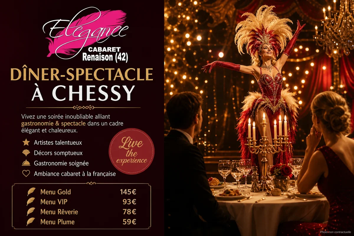 Dîner-spectacle à Chessy : Cabaret L'Élégance