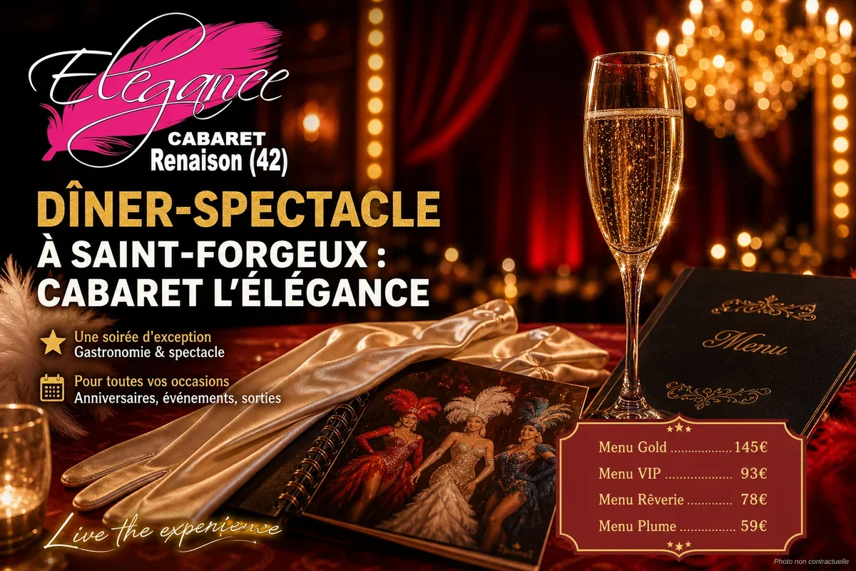 Dîner-spectacle à Saint-Forgeux : Cabaret L'Élégance