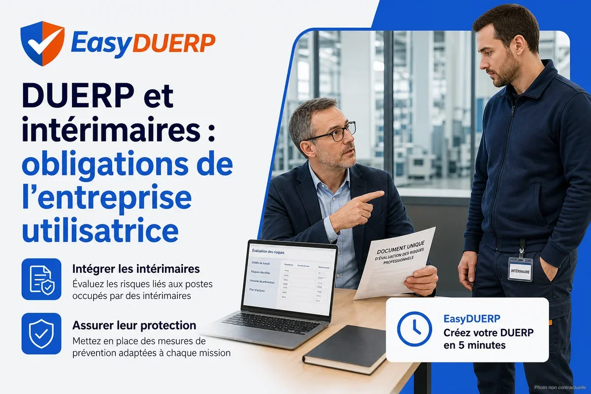 DUERP et intérimaires : obligations de l'entreprise utilisatrice