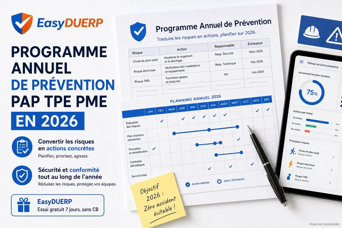 Programme annuel de prévention PAP TPE PME en 2026