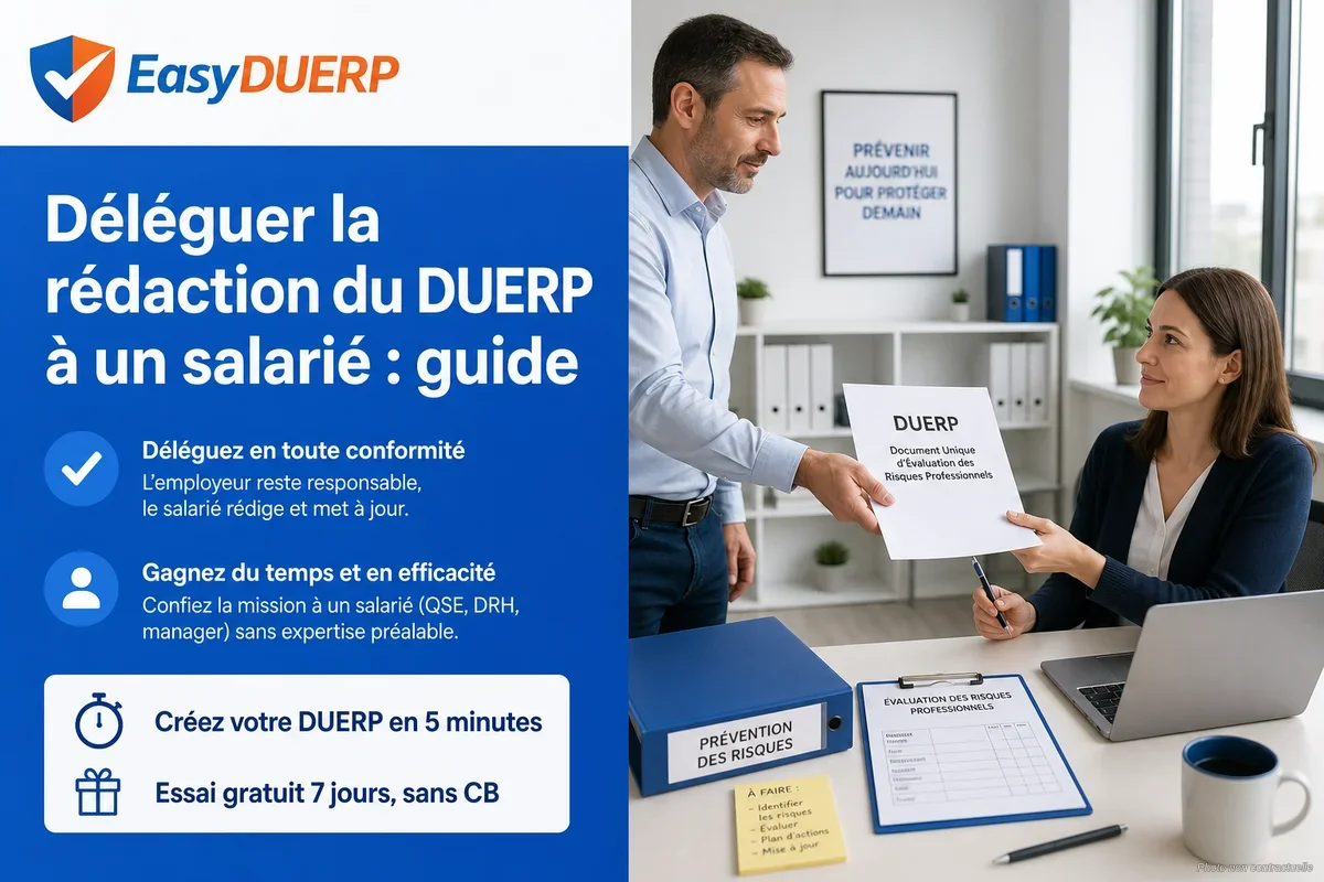 Déléguer la rédaction du DUERP à un salarié : guide