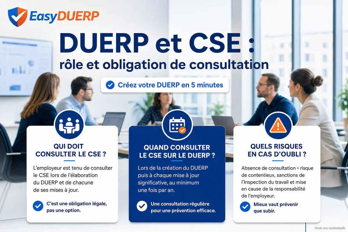 DUERP et CSE : rôle et obligation de consultation